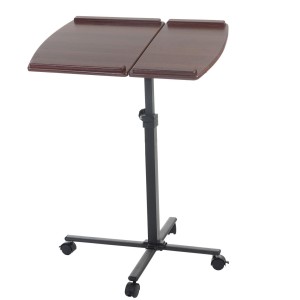 Mesa / Atril STAND TOP, superficie para ordenador en madera, ajustable en altura y con ruedas
