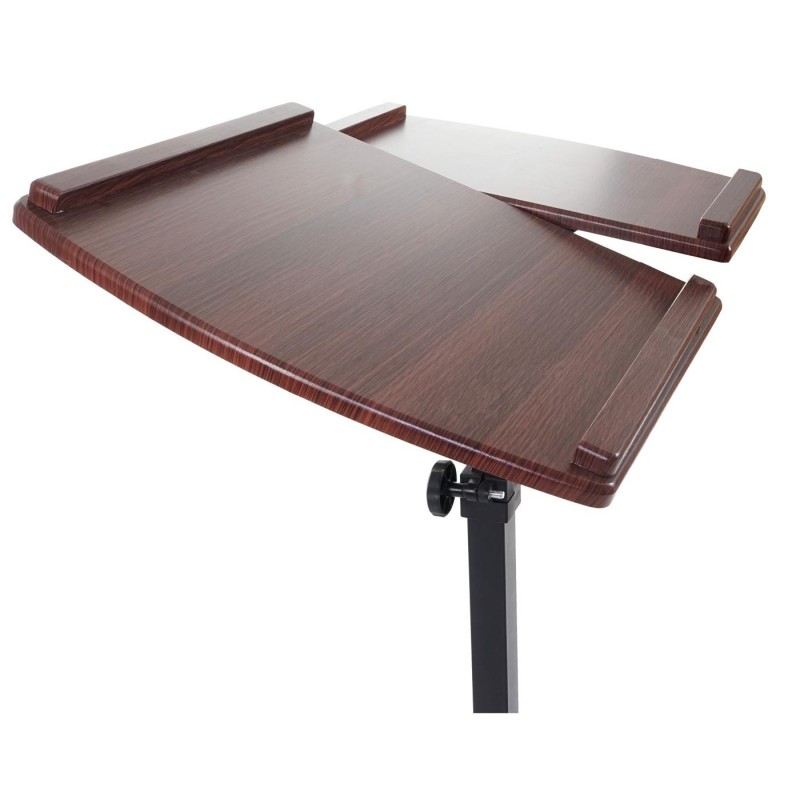 Mesa / Atril STAND TOP, superficie para ordenador en madera, ajustable en altura y con ruedas