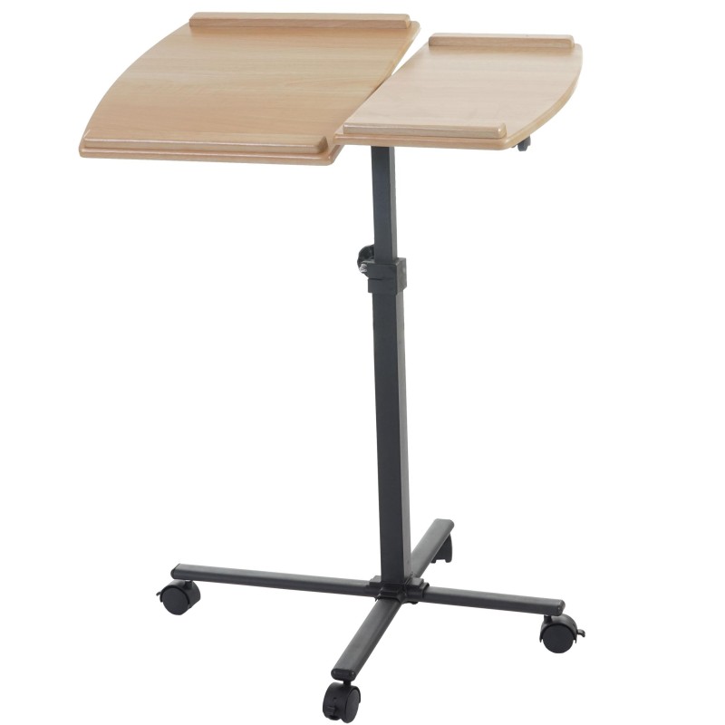 Mesa / Atril STAND TOP, superficie para ordenador en madera, ajustable en altura y con ruedas