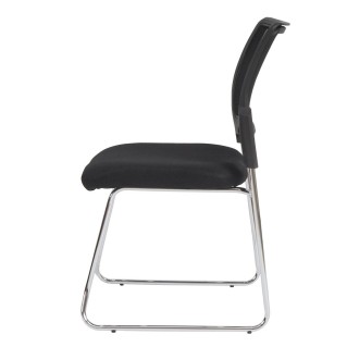 Lote de 2 sillas de confidente PISA apilables con diseño ergonómico, estructura metálica y tapizadas en malla transpirable 2
