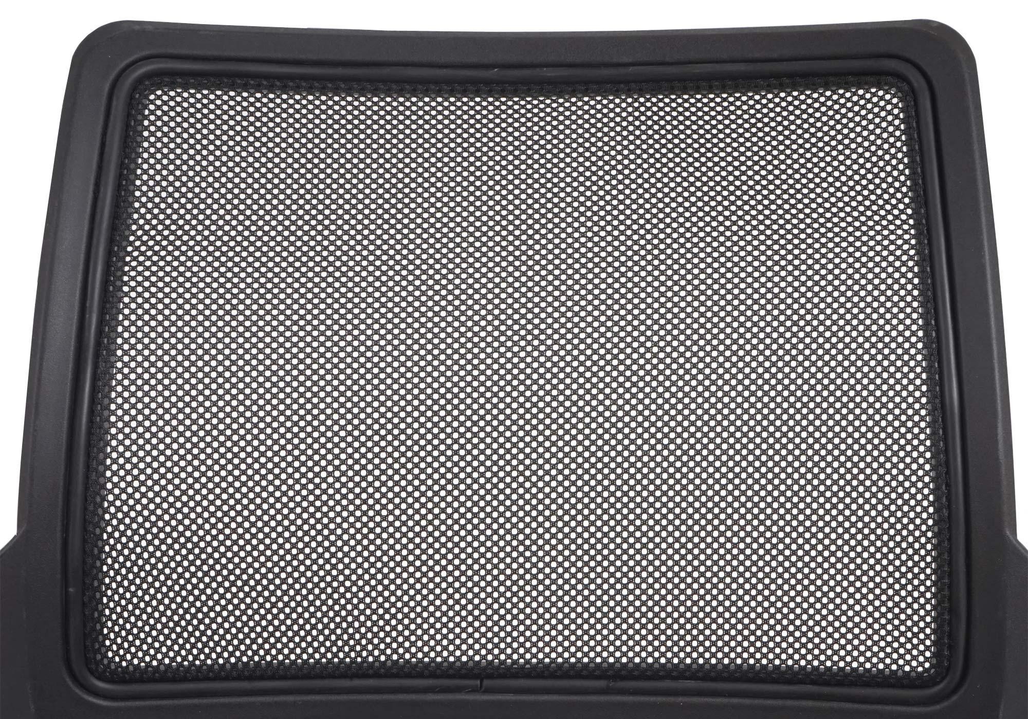 Lote de 2 Sillas de Confidente PISA, Apilables, Ergonómicas y Tapizadas en Malla Transpirable color Negro