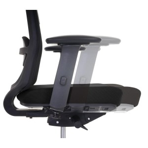 Silla ergonómica NILO PRO, 100% ajustable, en negro
