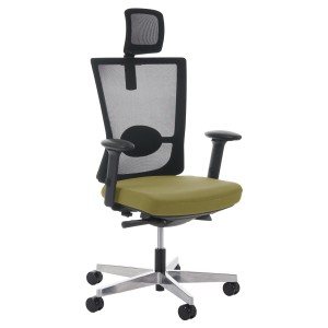 Silla ergonómica NILO PRO, 100% ajustable, en negro