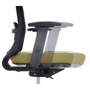 Silla ergonómica NILO PRO, 100% ajustable, en negro