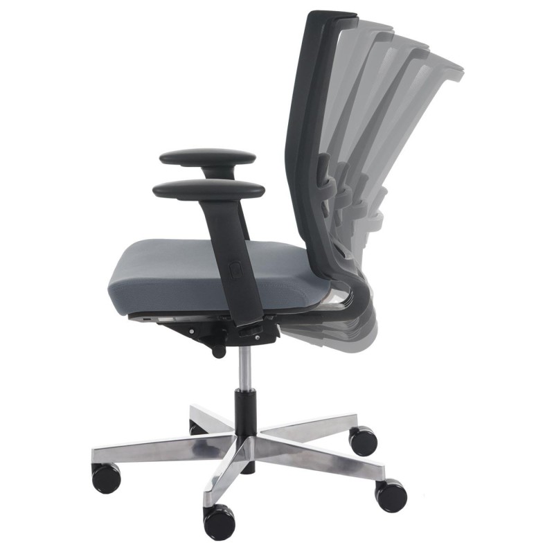 Silla ergonómica NILO, 100% ajustable, en negro
