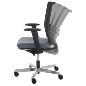 Silla ergonómica NILO, 100% ajustable, en negro