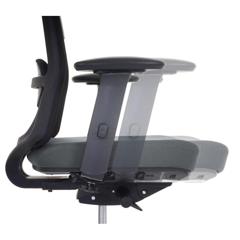 Silla ergonómica NILO, 100% ajustable, en negro
