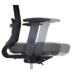 Silla ergonómica NILO, 100% ajustable, en negro