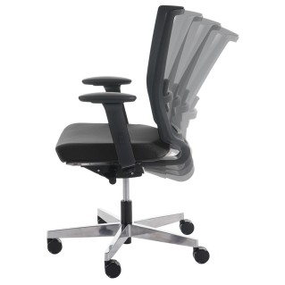 Silla ergonómica NILO, 100% ajustable, en negro 2