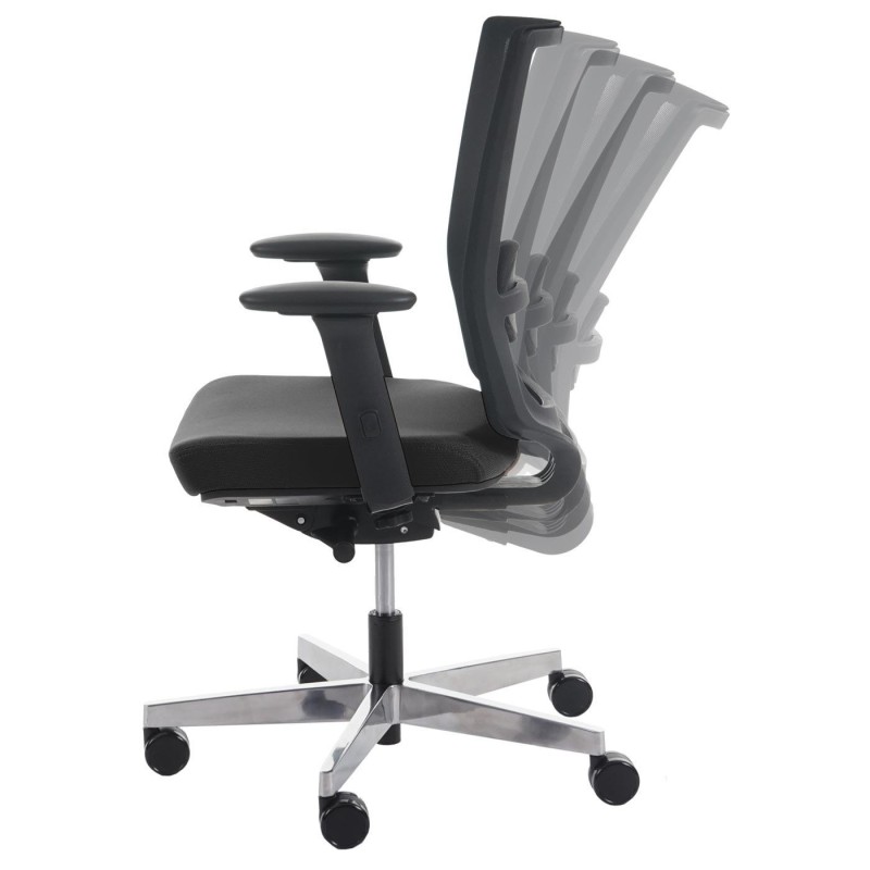Silla ergonómica NILO, 100% ajustable, en negro
