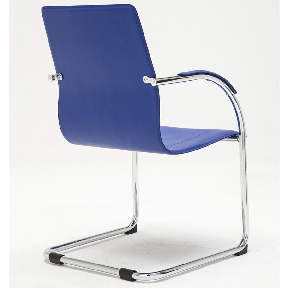 Silla de Confidente FLAP, Estructura Metálica, Elegante y Moderno Diseño en Piel color Negro