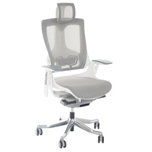 Silla ergonómica NIGER, totalmente ajustable, en gris