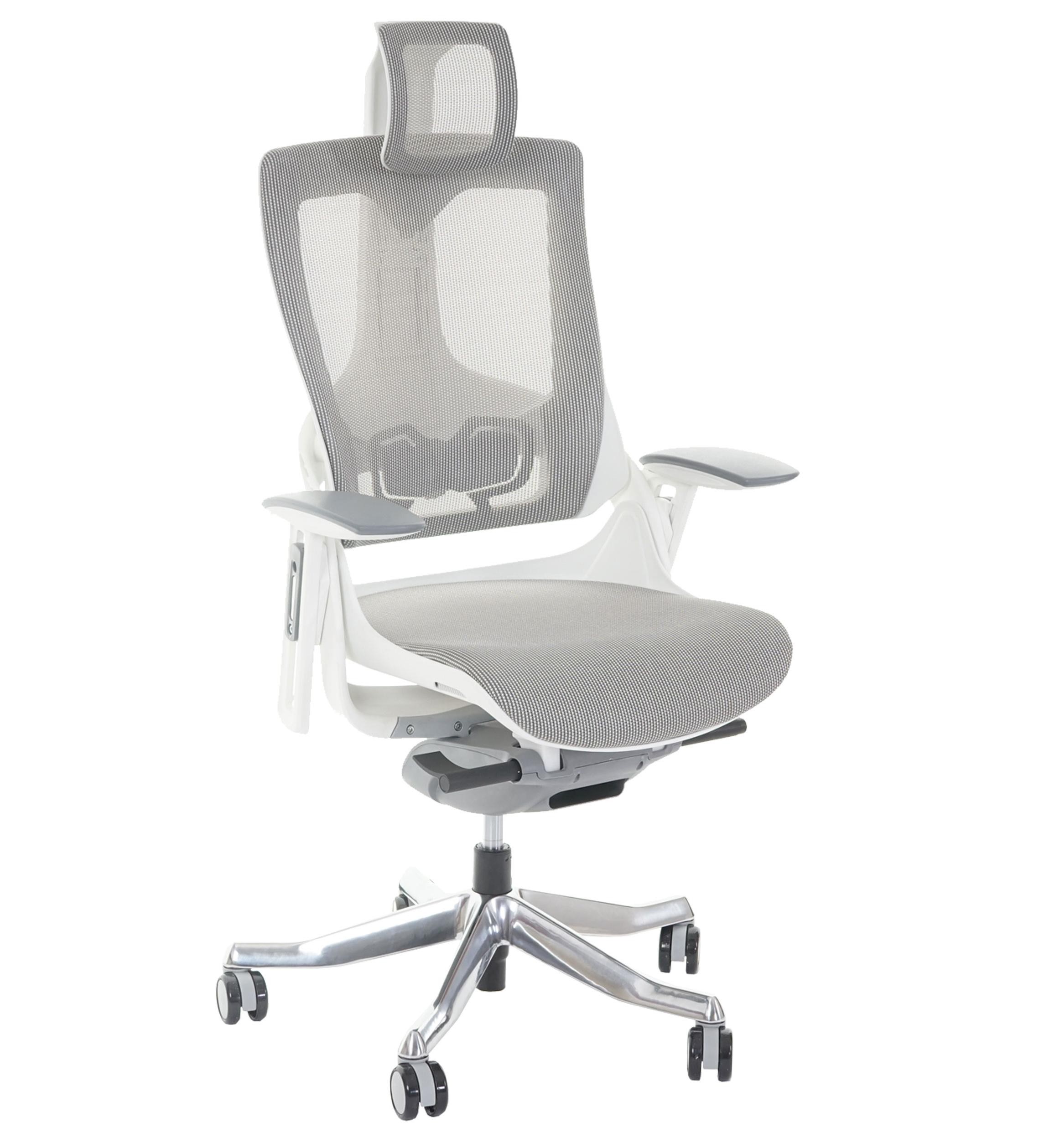 Silla Ergonómica NIGER, Totalmente Ajustable, Excelente Calidad, uso 8 Horas, en Gris