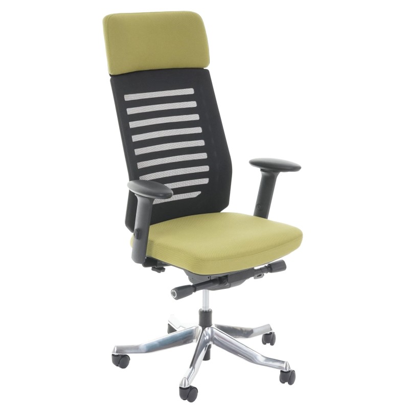 Silla de oficina LIENA PRO, respaldo ergonómico, en tela y malla, color gris