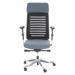 Silla de oficina LIENA PRO, respaldo ergonómico, en tela y malla, color gris 2