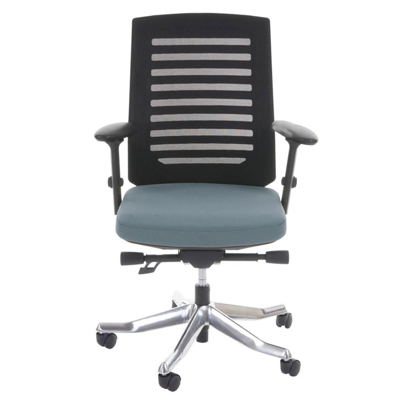Silla de oficina LIENA, respaldo ergonómico, en tela y malla, color gris