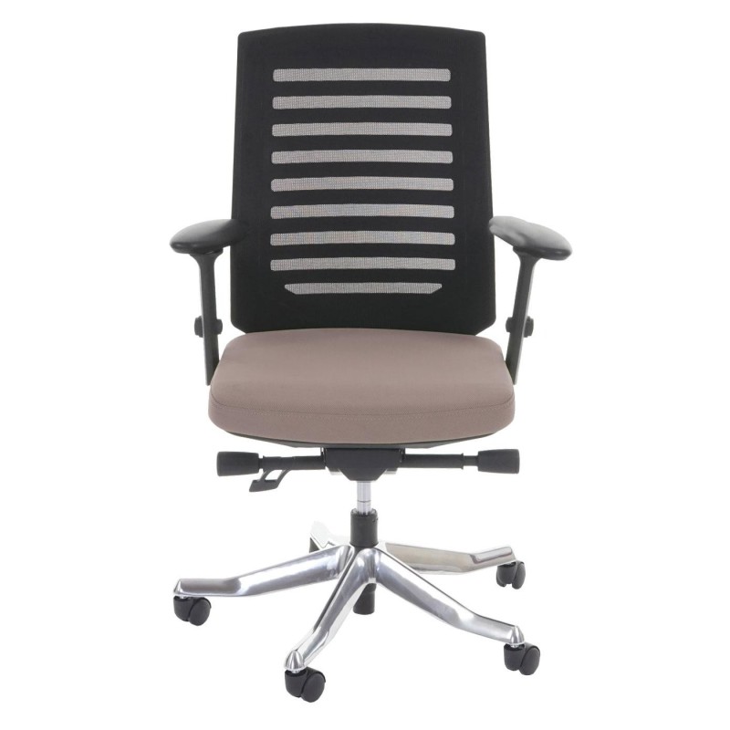 Silla de oficina LIENA, respaldo ergonómico, en tela y malla, color gris