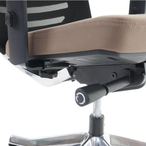 Silla de oficina LIENA, respaldo ergonómico, en tela y malla, color gris