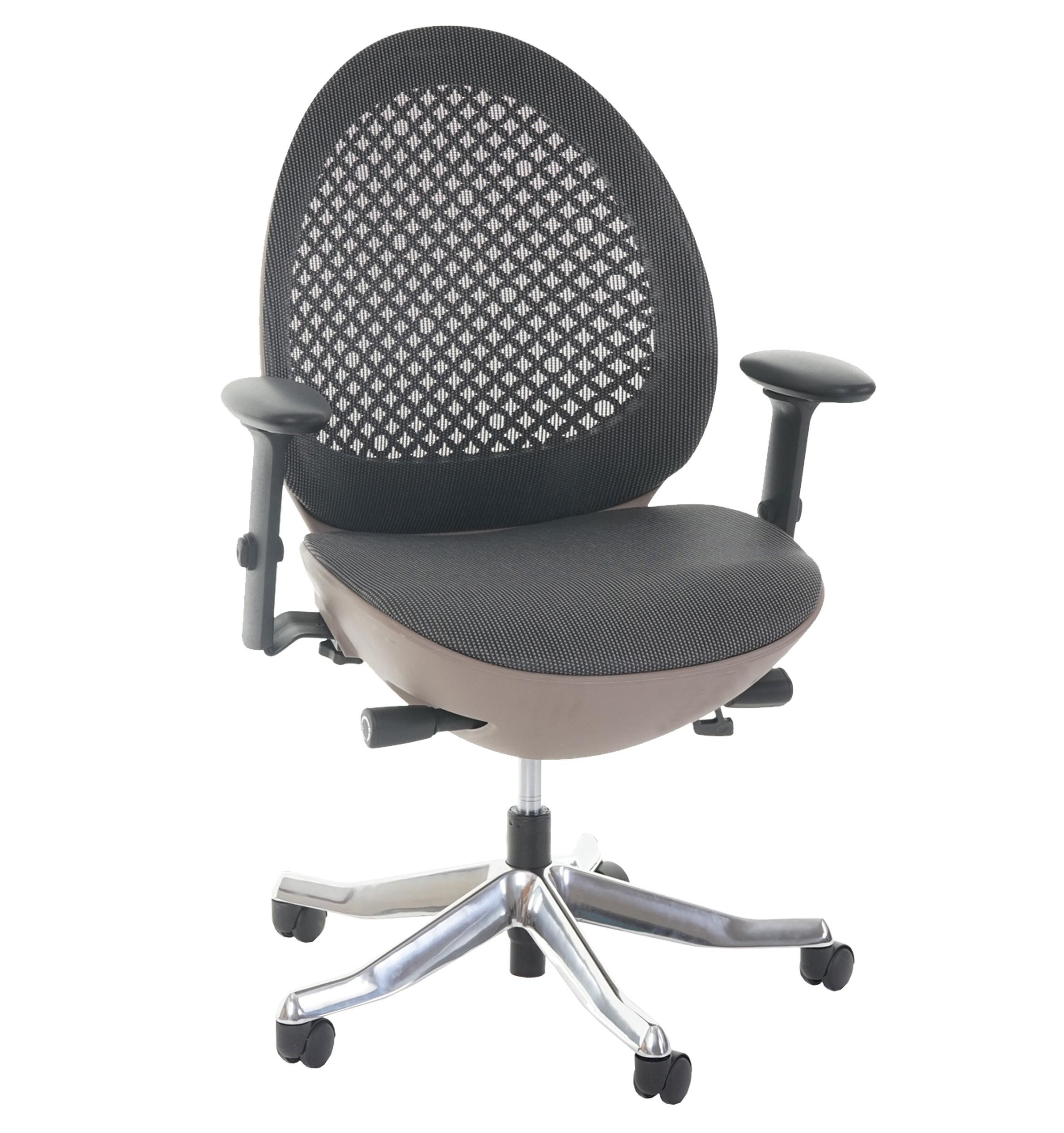 Silla de Diseño OBI, Muy Exclusiva con Excelente Acabado, Ajustable, en Marrón/ Gris