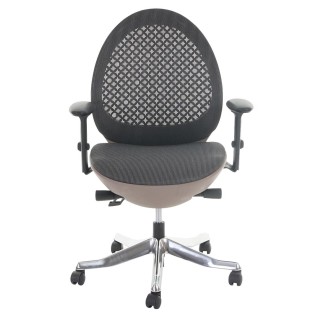 Silla de oficina OBI, diseño espectacular en marrón/ gris 2