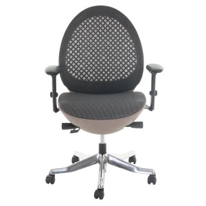 Silla de oficina OBI, diseño espectacular en marrón/ gris