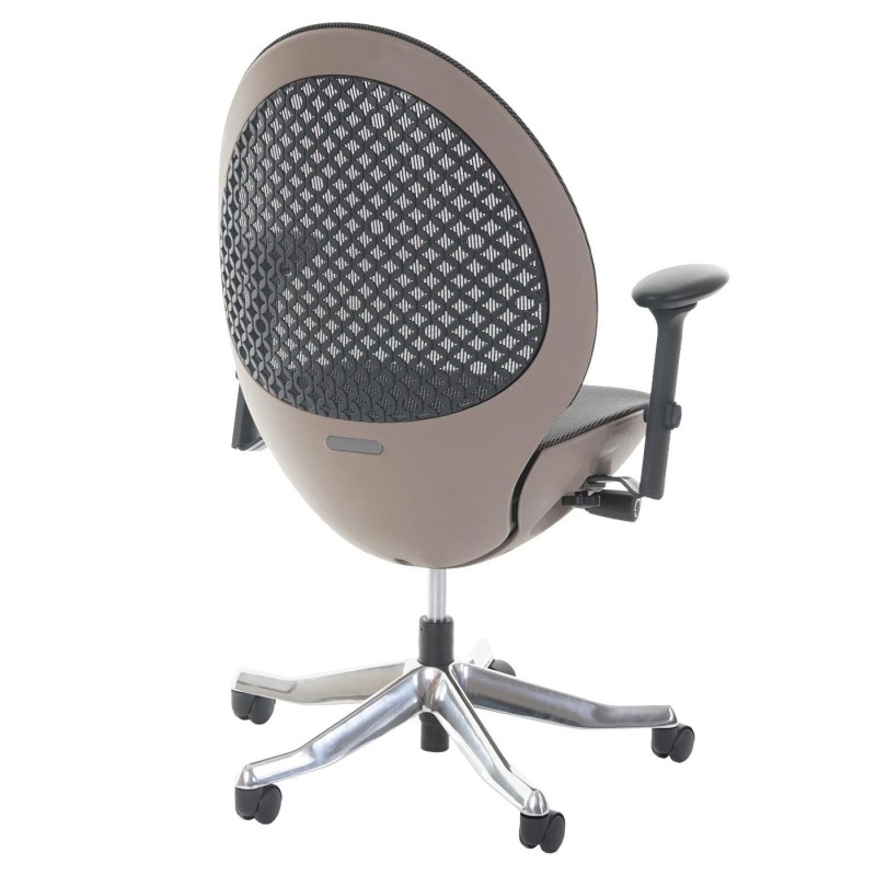 Silla de oficina OBI, diseño espectacular en marrón/ gris