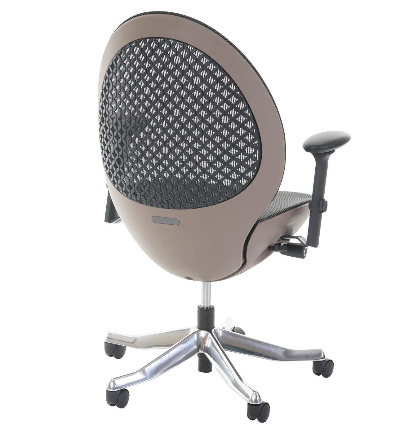 Silla de Diseño OBI, Muy Exclusiva con Excelente Acabado, Ajustable, en Marrón/ Gris