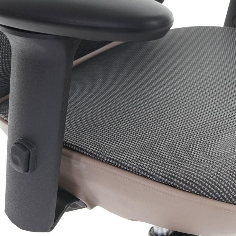 Silla de oficina OBI, diseño espectacular en marrón/ gris