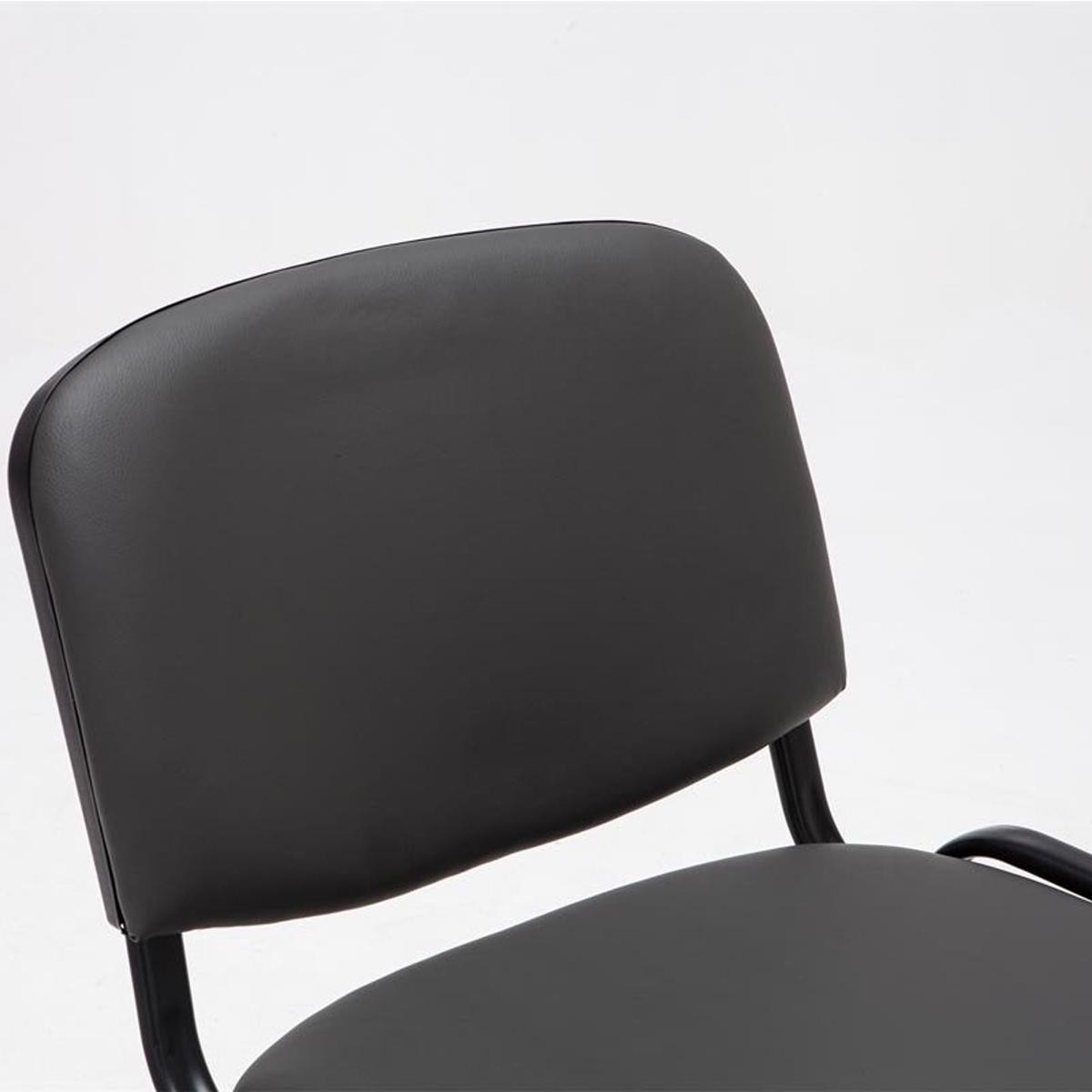 Silla de Confidente MOBY PIEL, Cómoda y Práctica, Precio Increíble, Color Negro y Patas Negras
