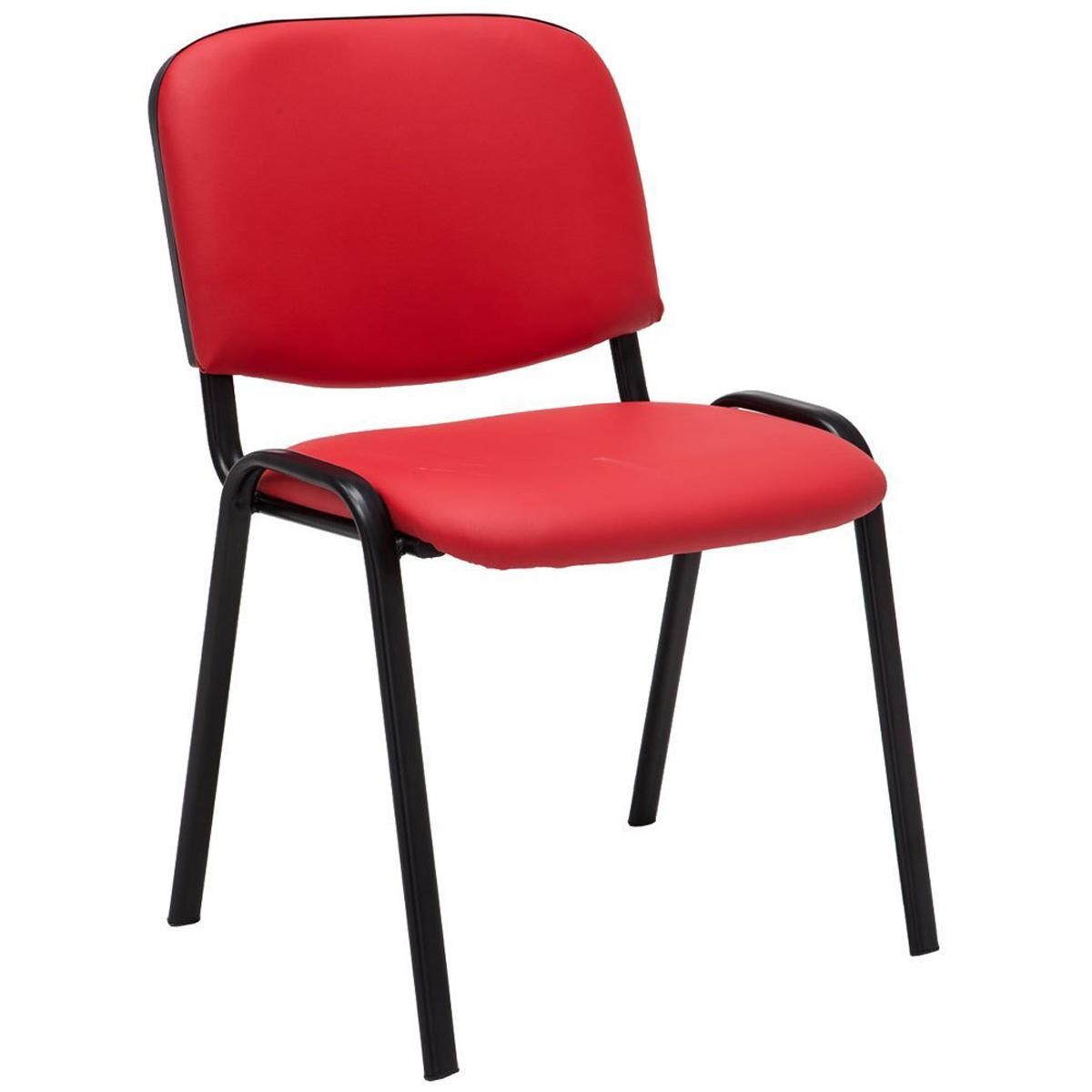 Silla de Confidente MOBY PIEL, Cómoda y Práctica, Precio Increíble, Color Negro y Patas Negras