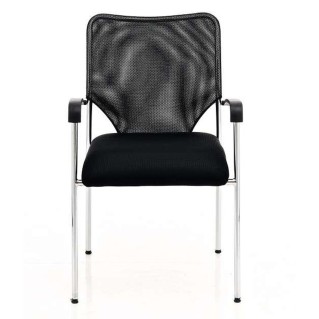 Silla de Confidente JAMAICA, bonito diseño, robusta y resistente, en malla transpirable Negro 2