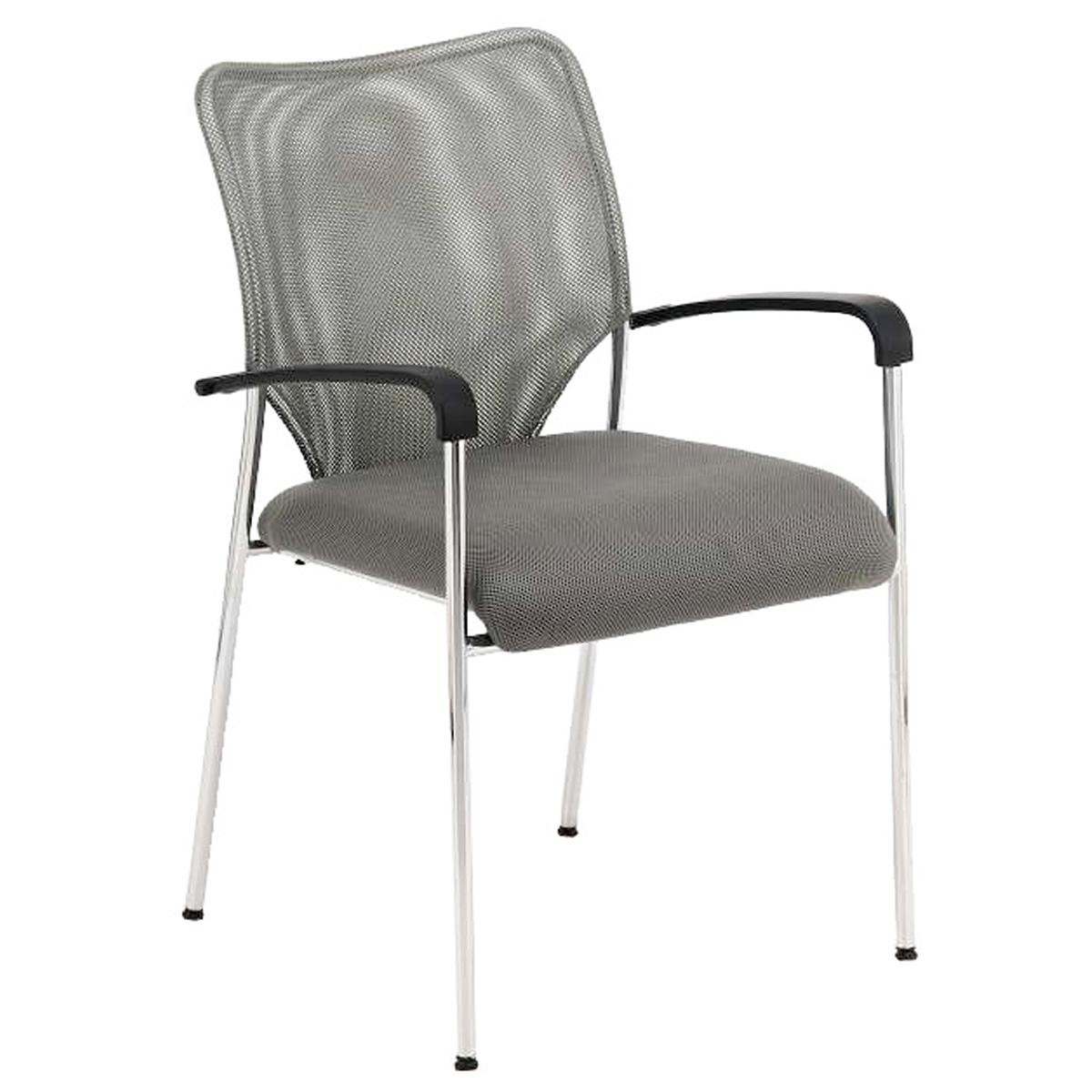 Silla de Confidente JAMAICA, Robusta y muy Cómoda, en Malla Transpirable color Negro