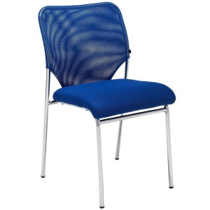 Silla de Confidente JAMAICA, sin brazos, bonito diseño, robusta y resistente, en malla transpirable Negro