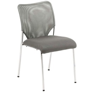 Silla de Confidente JAMAICA, sin brazos, bonito diseño, robusta y resistente, en malla transpirable Negro
