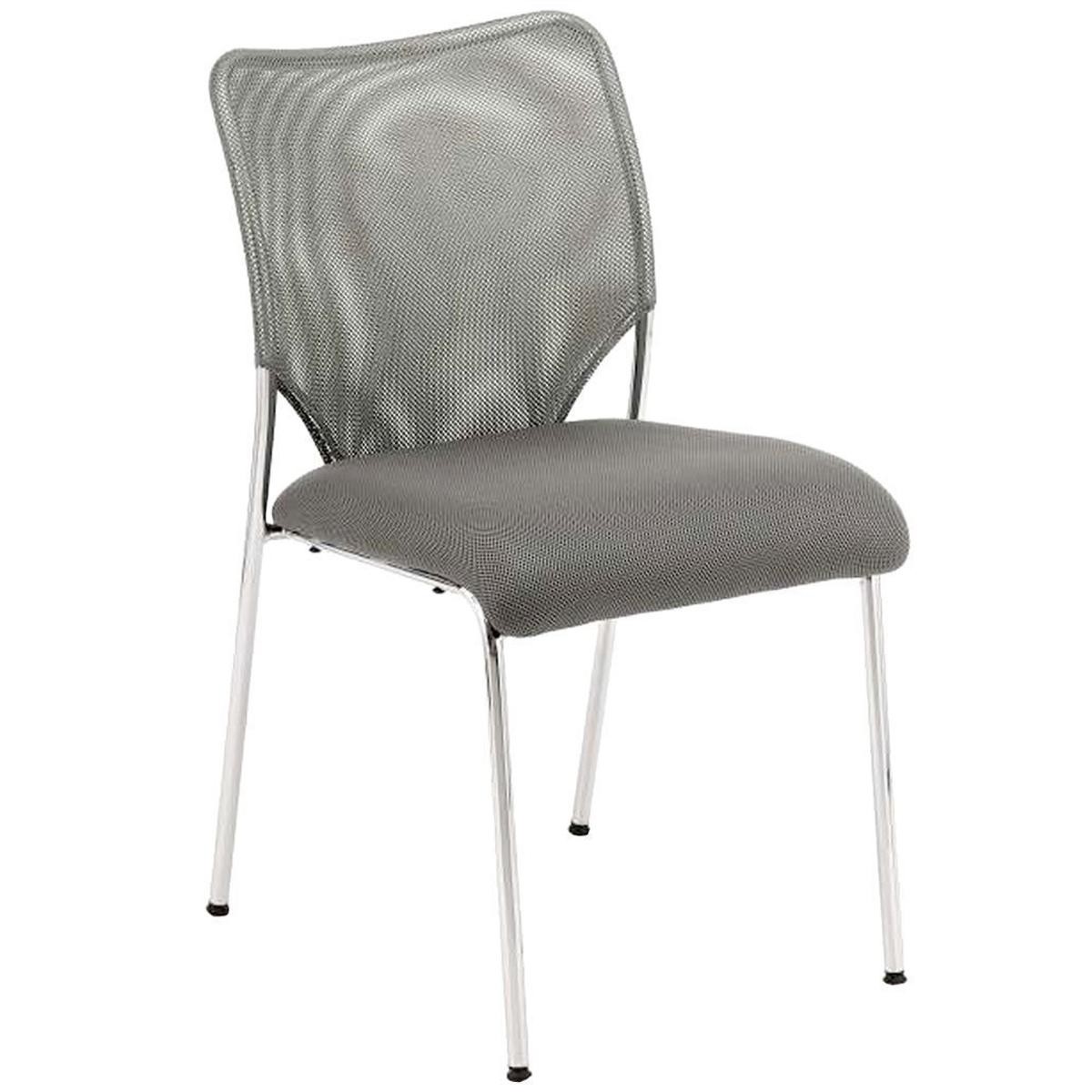 Silla de Confidente JAMAICA Sin Reposabrazos, Robusta y muy Cómoda, en Malla Transpirable color Negro