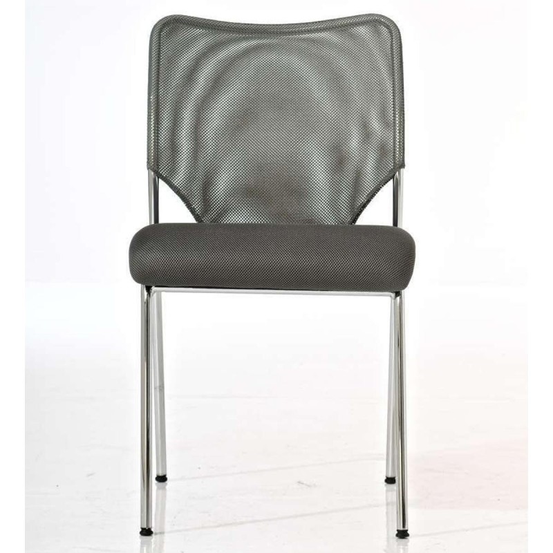 Silla de Confidente JAMAICA, sin brazos, bonito diseño, robusta y resistente, en malla transpirable Negro