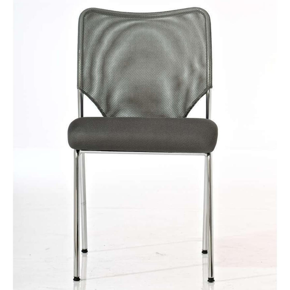 Silla de Confidente JAMAICA Sin Reposabrazos, Robusta y muy Cómoda, en Malla Transpirable color Negro