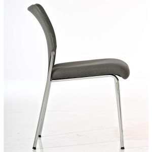Silla de Confidente JAMAICA, sin brazos, bonito diseño, robusta y resistente, en malla transpirable Negro