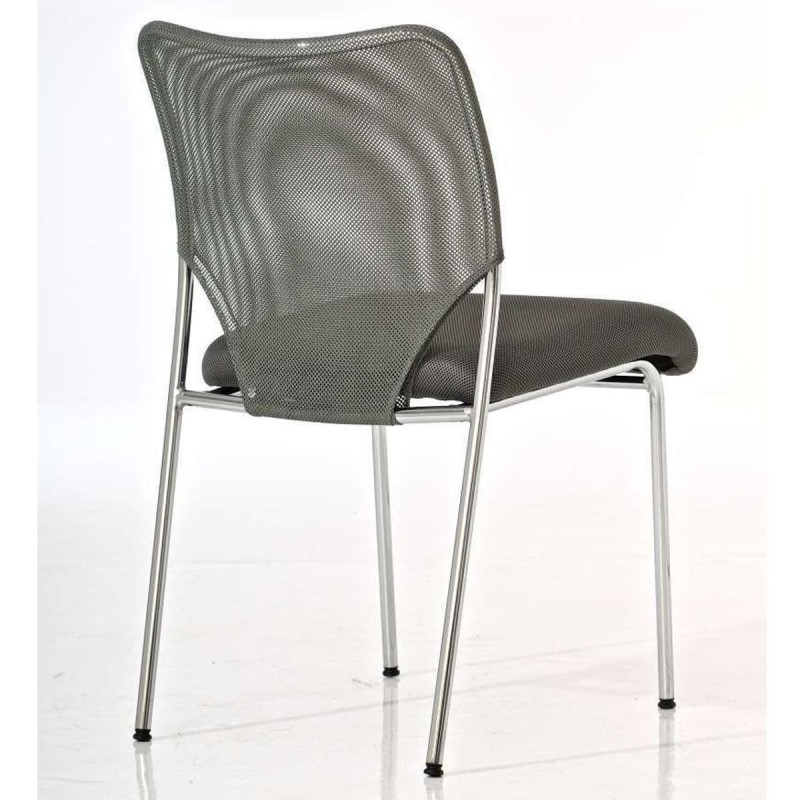 Silla de Confidente JAMAICA, sin brazos, bonito diseño, robusta y resistente, en malla transpirable Negro