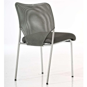 Silla de Confidente JAMAICA, sin brazos, bonito diseño, robusta y resistente, en malla transpirable Negro