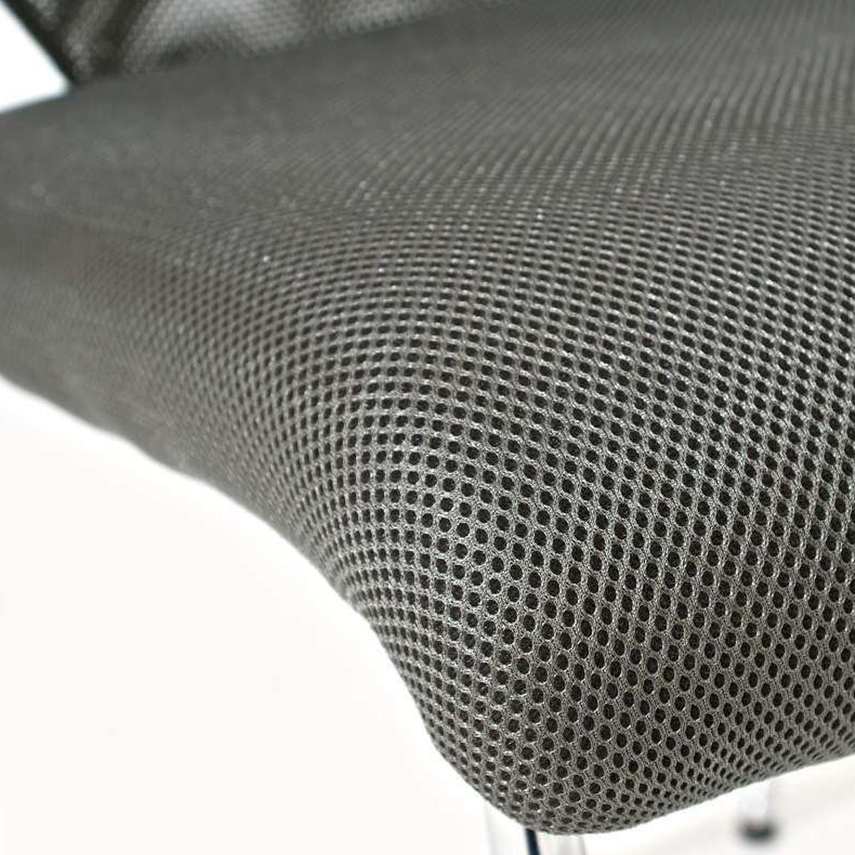 Silla de Confidente JAMAICA Sin Reposabrazos, Robusta y muy Cómoda, en Malla Transpirable color Negro