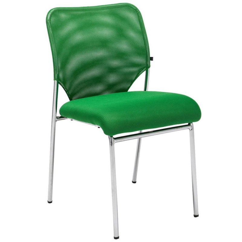 Silla de Confidente JAMAICA, sin brazos, bonito diseño, robusta y resistente, en malla transpirable Negro