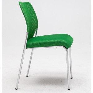Silla de Confidente JAMAICA, sin brazos, bonito diseño, robusta y resistente, en malla transpirable Negro