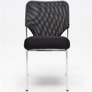 Silla de Confidente JAMAICA, sin brazos, bonito diseño, robusta y resistente, en malla transpirable Negro 2