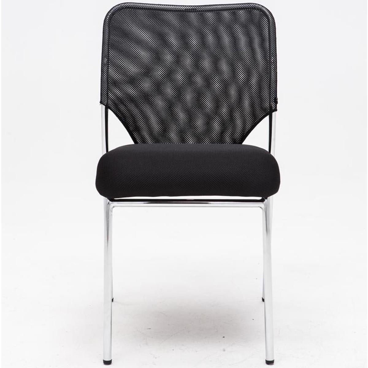 Silla de Confidente JAMAICA Sin Reposabrazos, Robusta y muy Cómoda, en Malla Transpirable color Negro