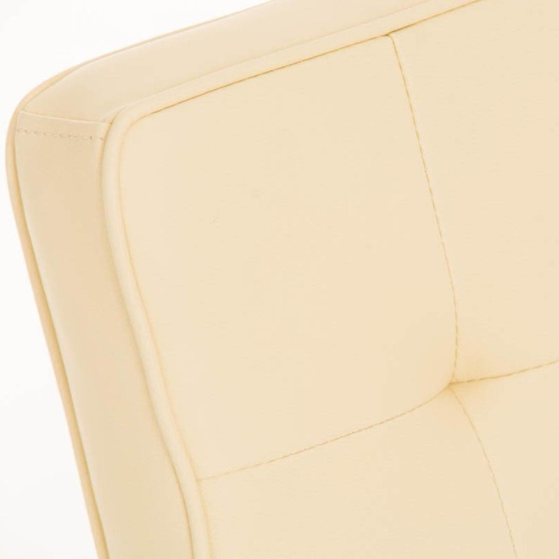 Silla de confidente CHIVO PIEL, estructura metálica, gran acolchado y diseño retro con capitoné en piel color negro
