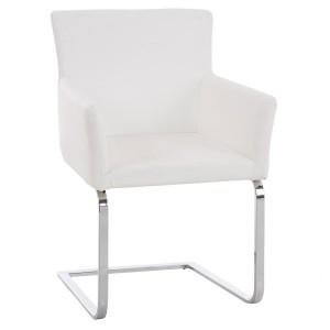 Silla de confidente PIRU, moderno y elegante diseño con estructura metálica y tapizada en piel color negro