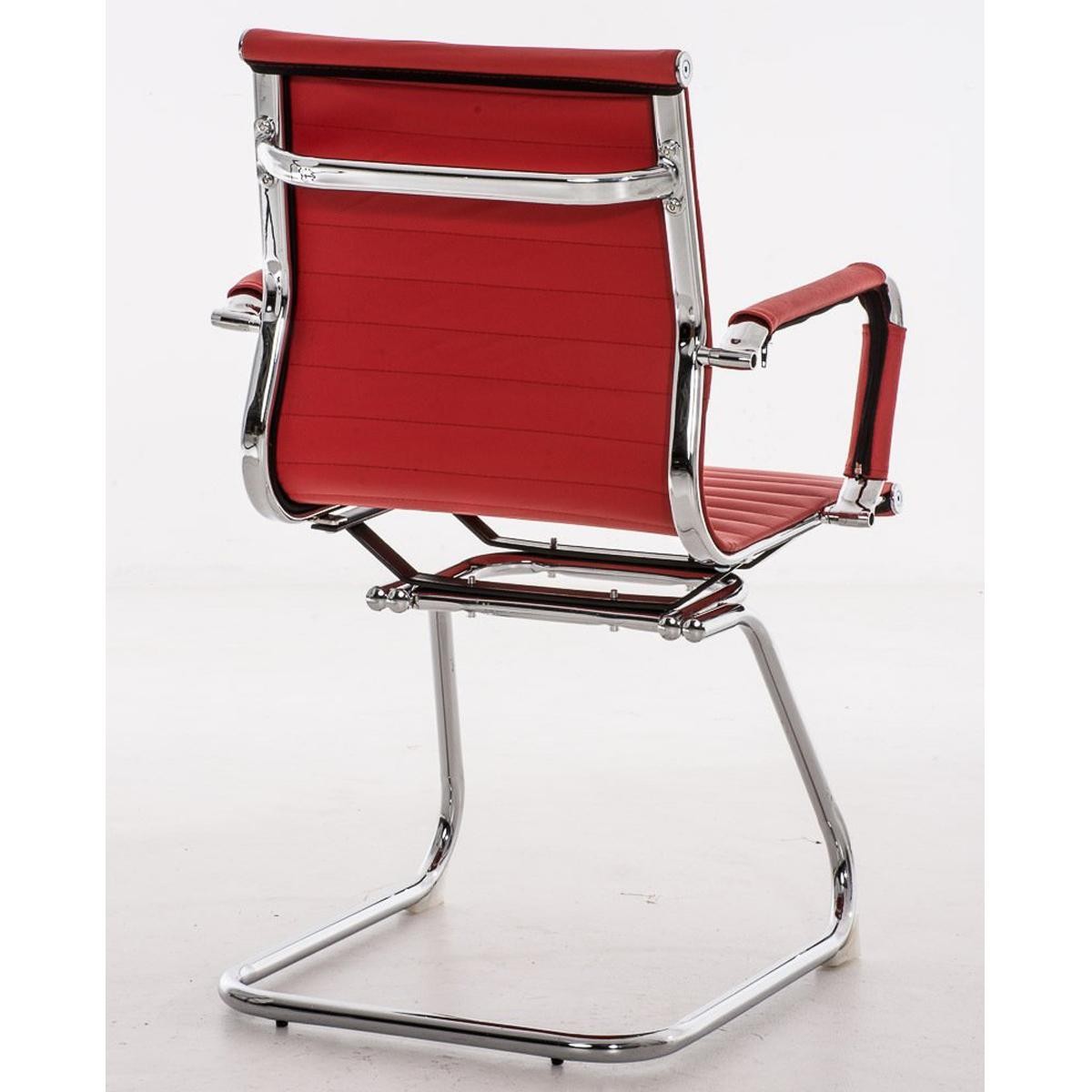 Silla de Confidente CAMERON, Ergonómica, Gran Diseño, en Piel Genuina color Negro