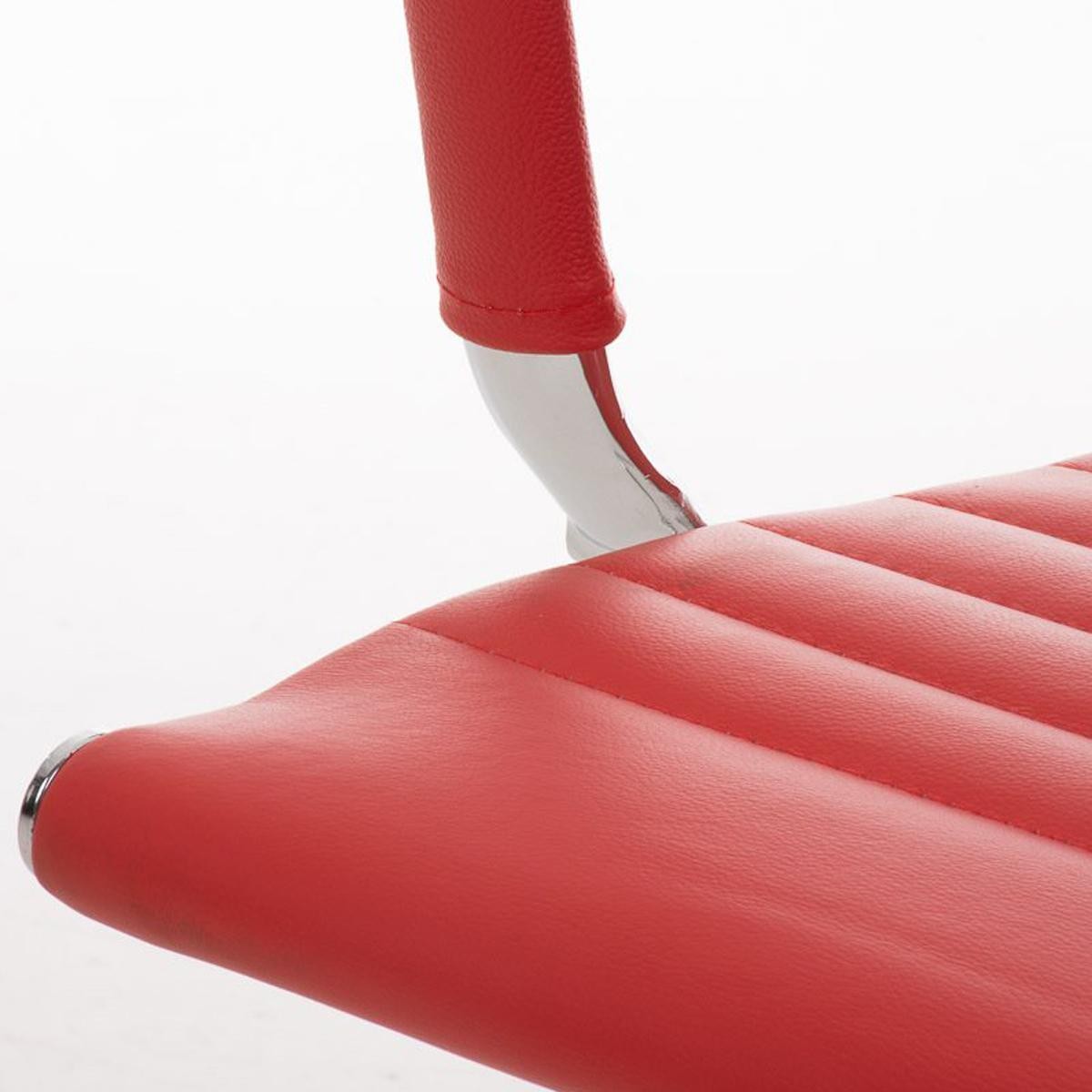 Silla de Confidente CAMERON, Ergonómica, Gran Diseño, en Piel Genuina color Negro