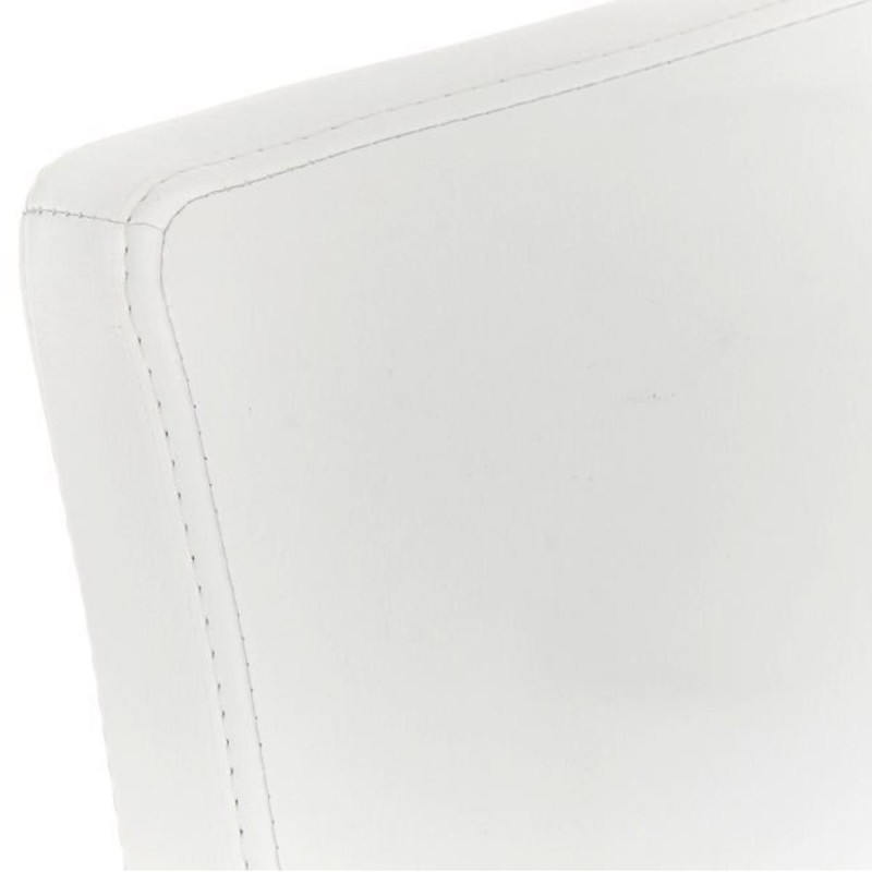 Silla de confidente OWEN. Exclusivo y moderno diseño con estructura en acero inoxidable y tapizada en piel negra